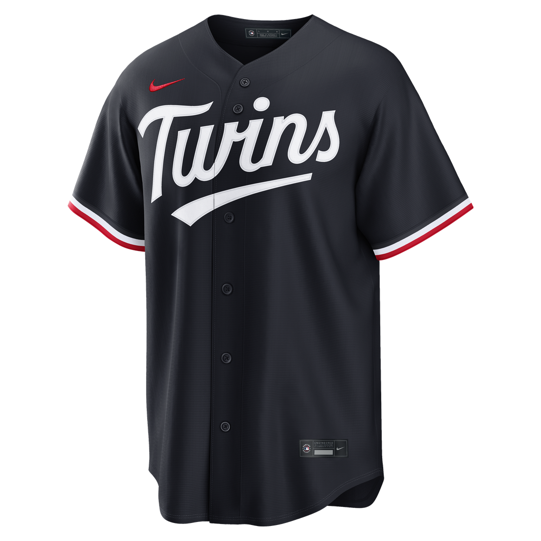Minnesota Twins Nike Navy Alternate Replica Jersey product image 5, provided for visual reference and product detail review