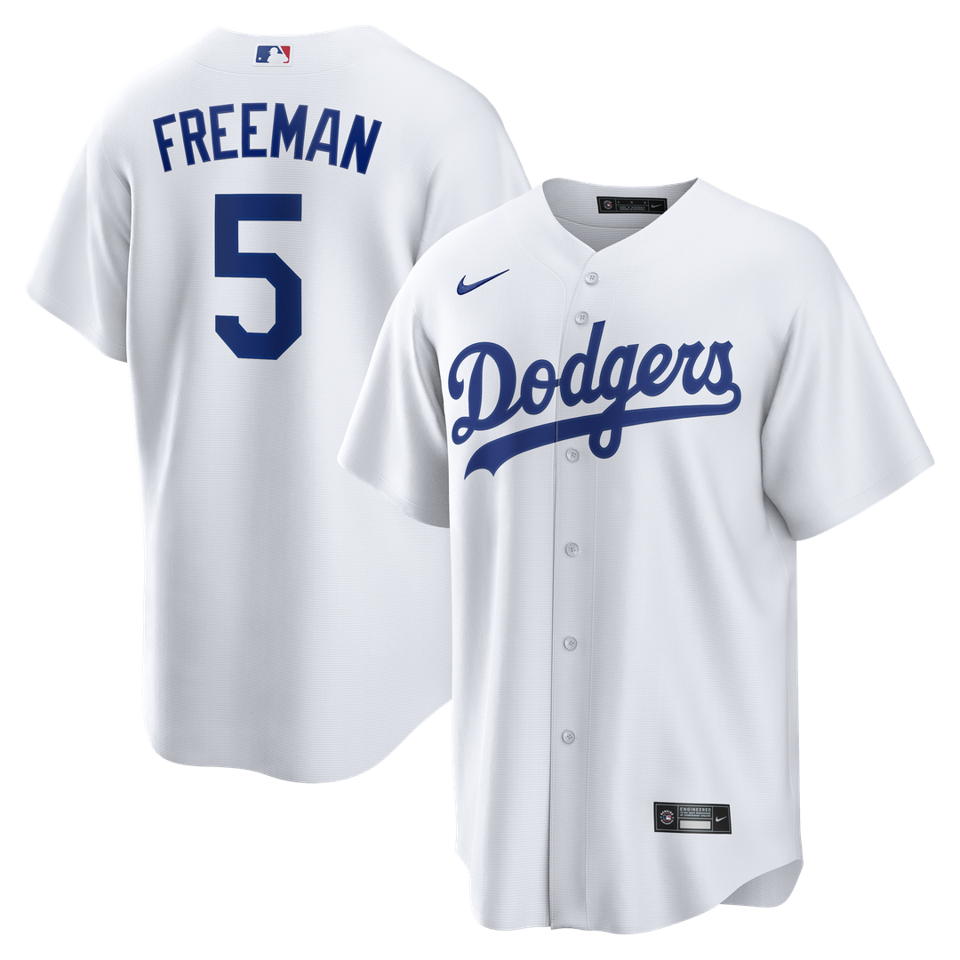 Los Angeles Dodgers Freddie Freeman Nike White Home Replica Jersey product image 1, provided for visual reference and