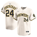 Milwaukee Brewers William Contreras Nike Cream Home Limited Player Jersey product image 1, provided for visual reference and
