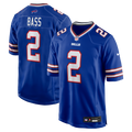 Buffalo Bills Tyler Bass Nike Royal Game Player Jersey product image 1, provided for visual reference and product detail