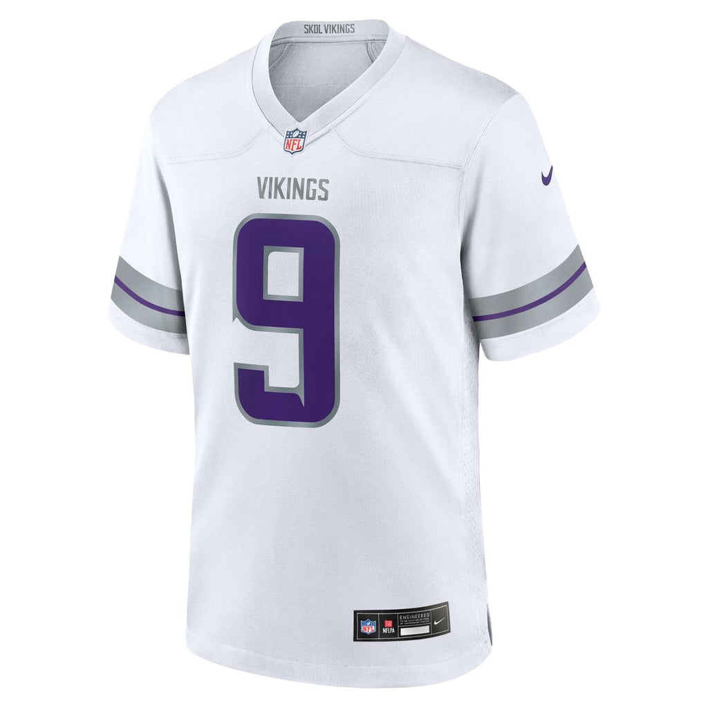 Minnesota Vikings J.J. McCarthy Nike White Alternate Game Player Jersey product image 2, provided for visual reference and