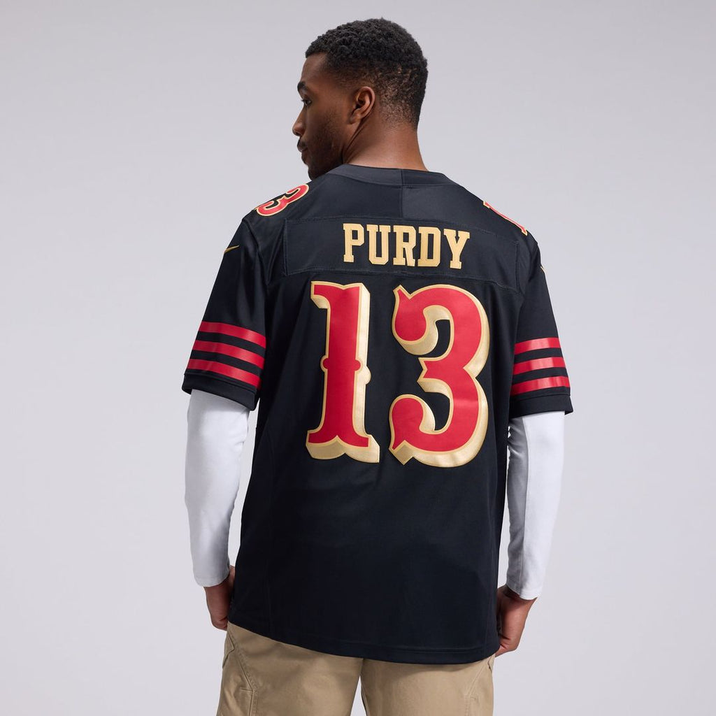 San Francisco 49ers Brock Purdy Nike Black Rivalries Collection Stitched Limited Jersey product image 3, provided for visual