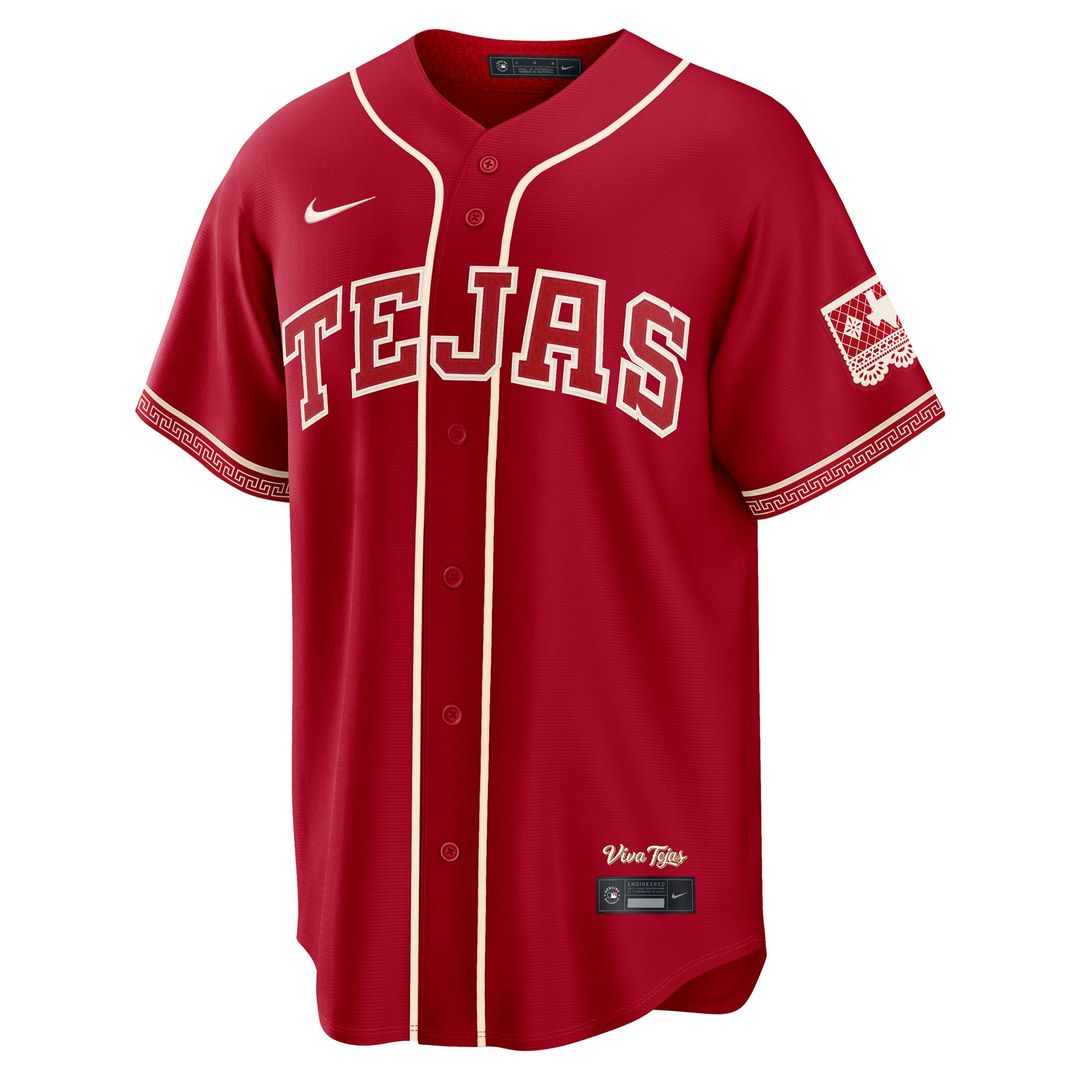Texas Rangers Nathan Eovaldi Nike Red 2026 City Connect Stadium Jersey product image 2, provided for visual reference and