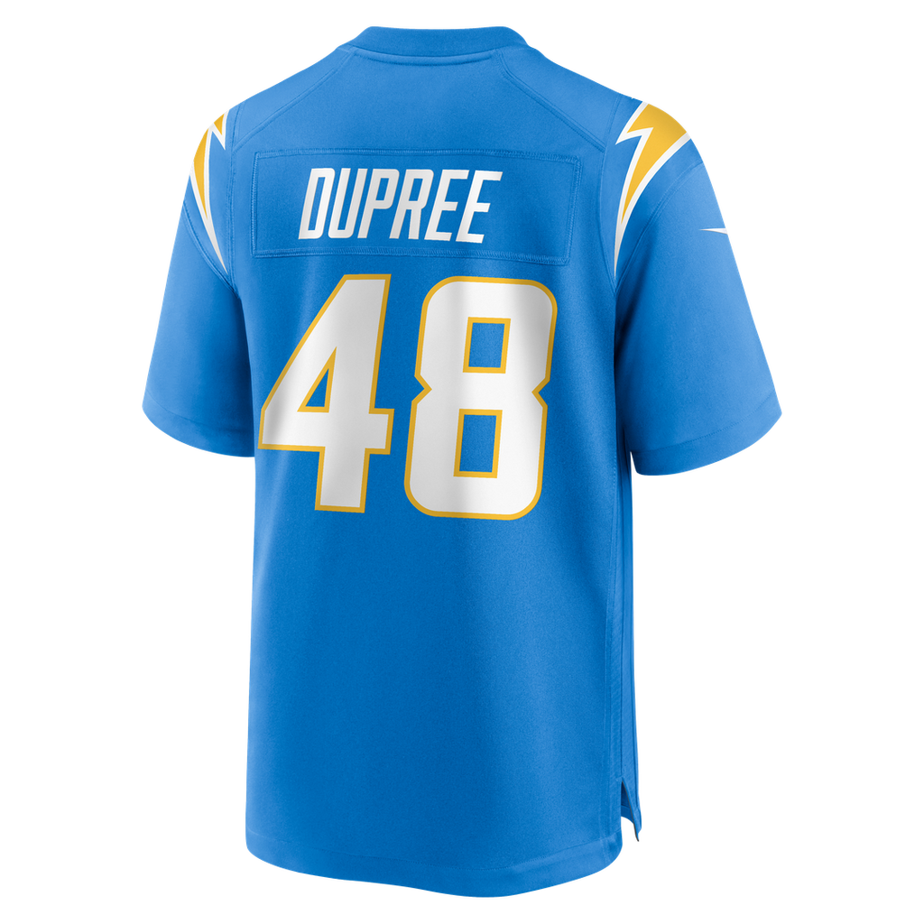 Los Angeles Chargers Bud Dupree Nike Powder Blue Team Game Jersey product image 3, provided for visual reference and product