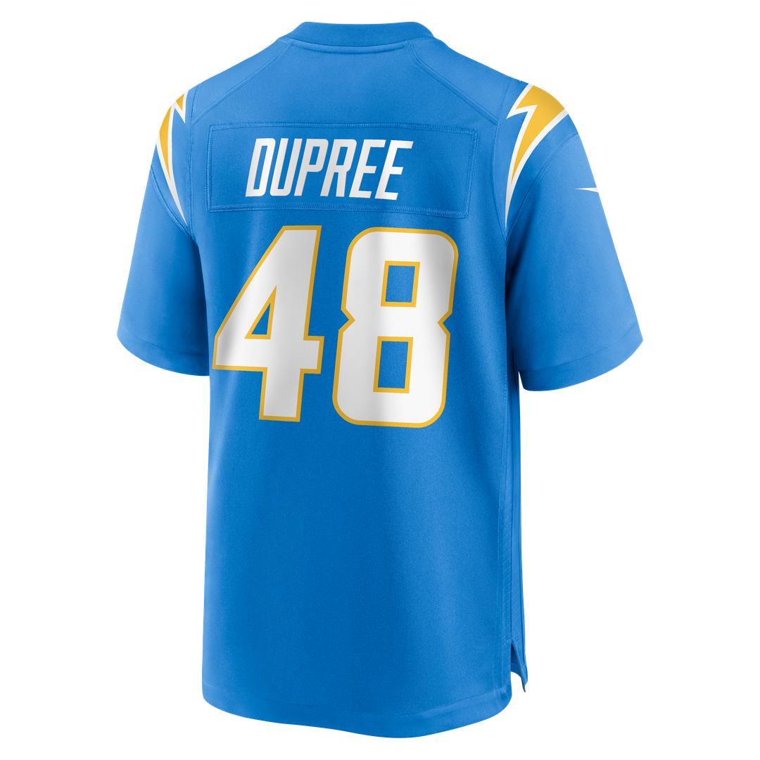 Los Angeles Chargers Bud Dupree Nike Powder Blue Team Game Jersey product image 3, provided for visual reference and product