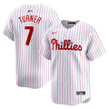 Philadelphia Phillies Trea Turner Nike White Home Limited Player Jersey product image 1, provided for visual reference and