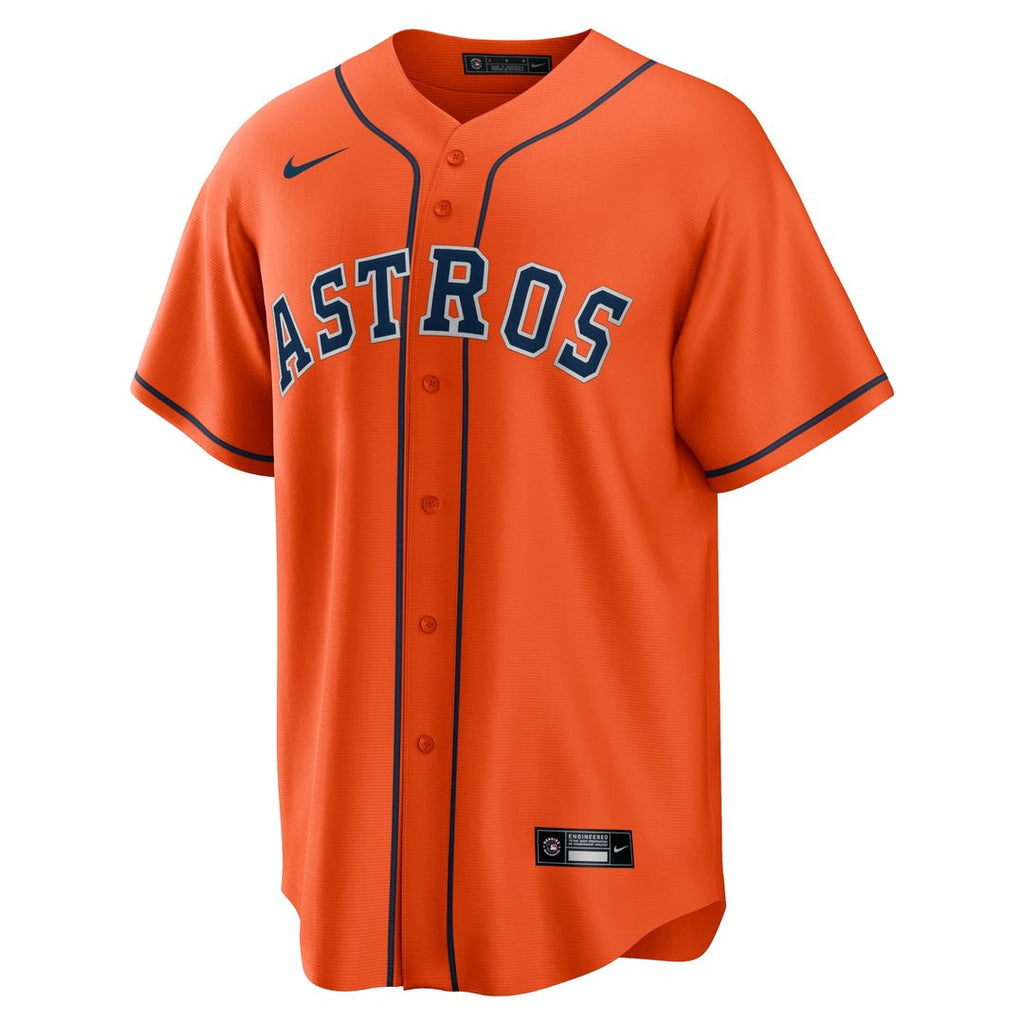 Houston Astros Nike Orange Alternate Replica Team Jersey product image 2, provided for visual reference and product detail