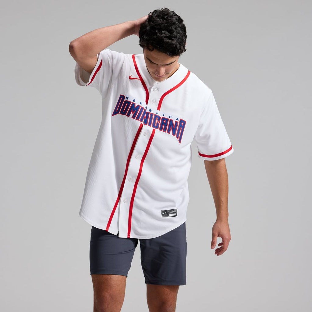 Dominican Republic Baseball Nike White 2026 World Baseball Classic Home Stadium Jersey product image 1, provided for visual
