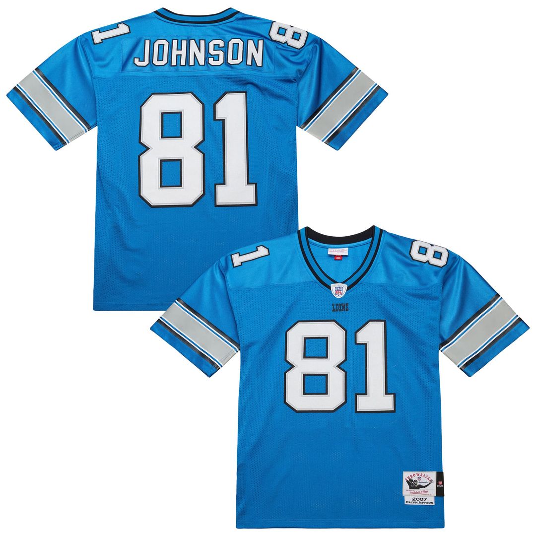 Detroit Lions Calvin Johnson Mitchell & Ness Black 2007 Authentic Throwback Jersey product image 17, provided for visual