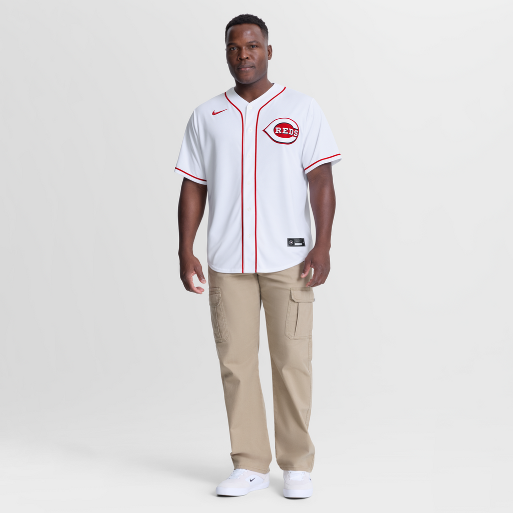 Cincinnati Reds Elly De La Cruz Nike White Home Replica Jersey product image 4, provided for visual reference and product