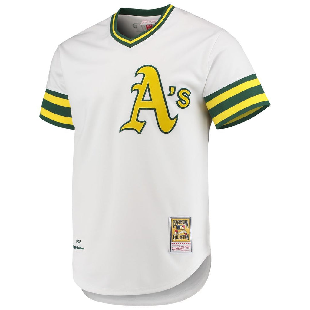 Athletics Reggie Jackson Mitchell & Ness White 1972 Cooperstown Collection Authentic Jersey product image 2, provided for