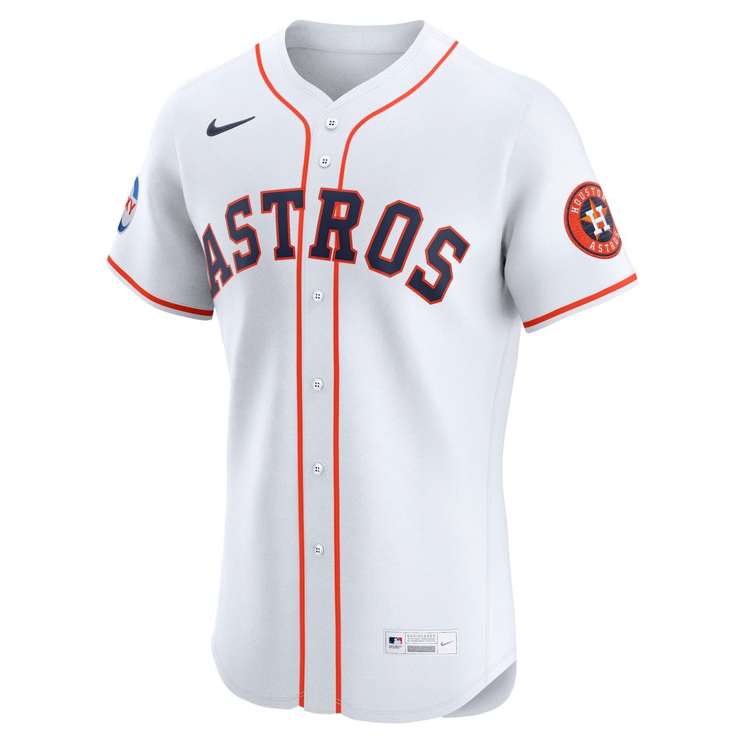 Houston Astros Nike White Home Elite Jersey product image 2, provided for visual reference and product detail review