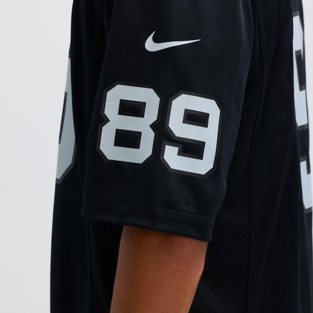Las Vegas Raiders Brock Bowers Nike Black Player Game Jersey product image 10, provided for visual reference and product