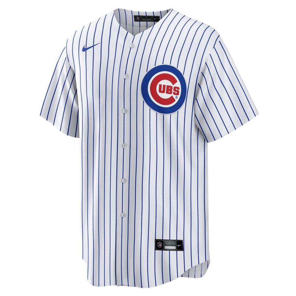 Chicago Cubs Dansby Swanson Nike White Replica Player Jersey product image 2, provided for visual reference and product
