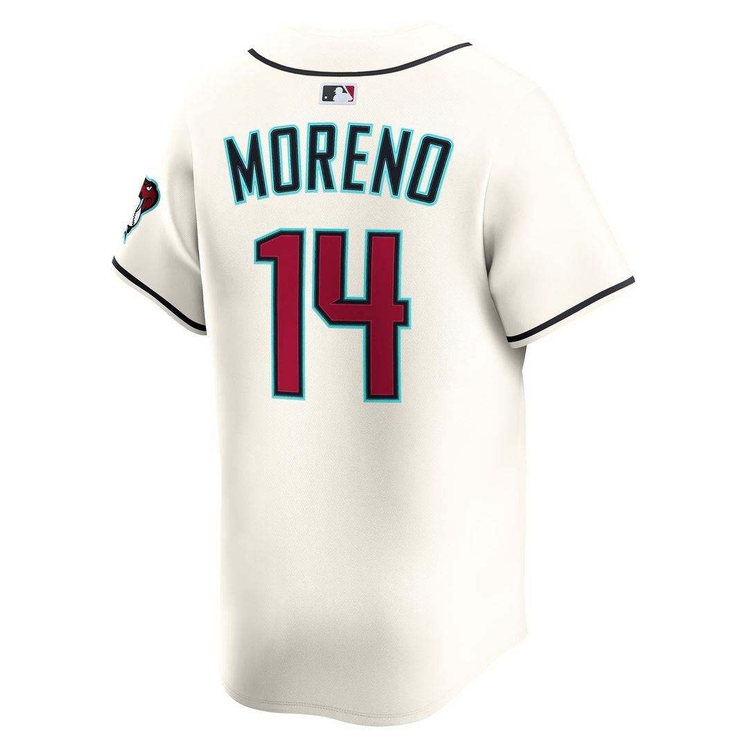 Arizona Diamondbacks Gabriel Moreno Nike Cream Home Limited Player Jersey product image 3, provided for visual reference and