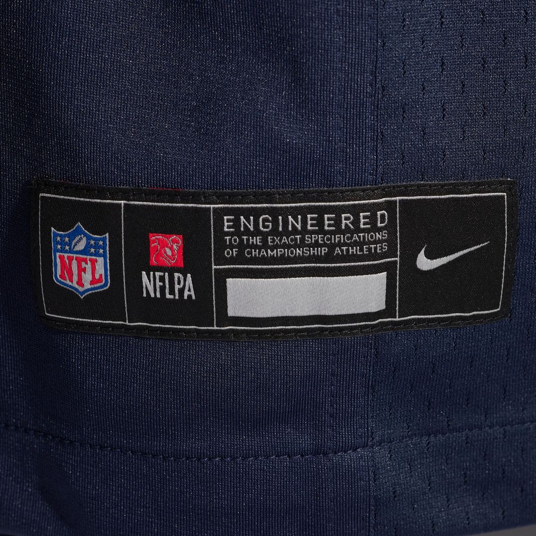 Chicago Bears TJ Edwards Nike Navy Game Player Jersey product image 6, provided for visual reference and product detail