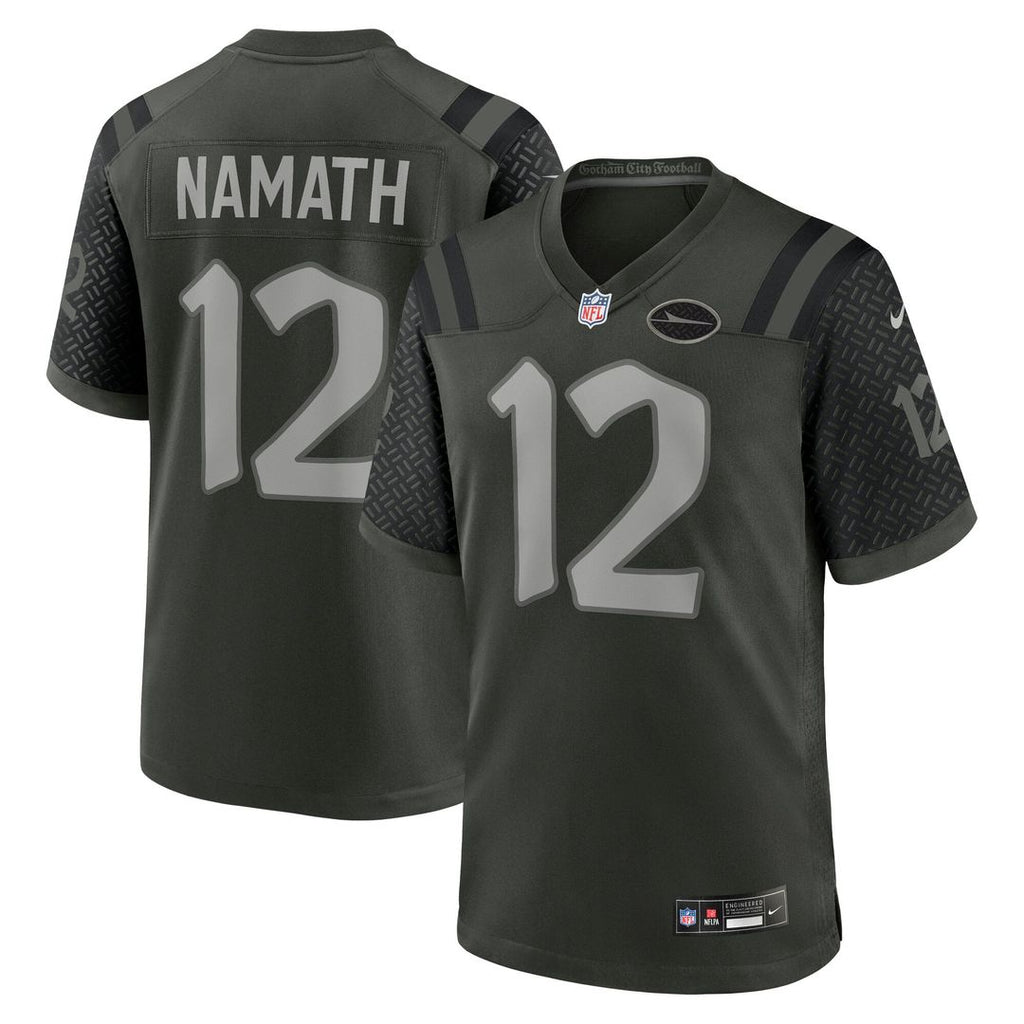 New York Jets Joe Namath Nike Green Rivalries Collection Retired Player Game Jersey product image 1, provided for visual