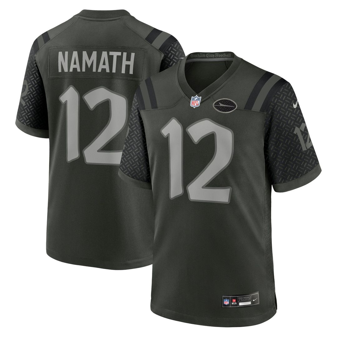 New York Jets Joe Namath Nike Green Rivalries Collection Retired Player Game Jersey product image 1, provided for visual