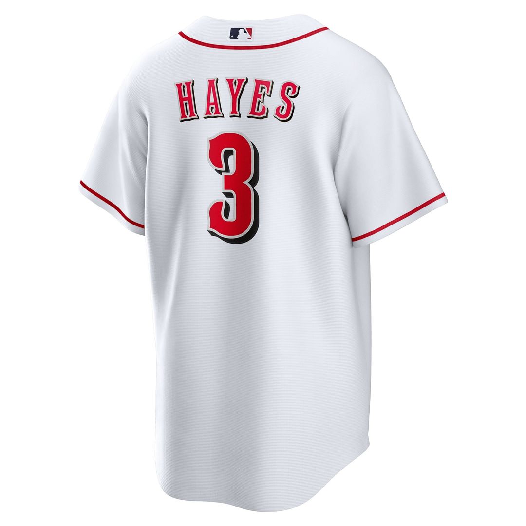Cincinnati Reds Ke'Bryan Hayes Nike White Home Replica Jersey product image 3, provided for visual reference and product