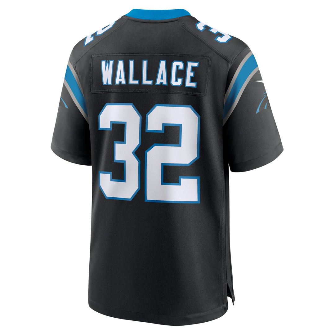Carolina Panthers Trevin Wallace Nike Black Team Game Jersey product image 3, provided for visual reference and product