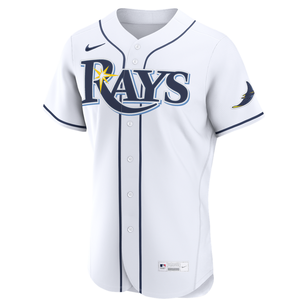 Tampa Bay Rays Nike White Home Authentic Jersey product image 2, provided for visual reference and product detail review