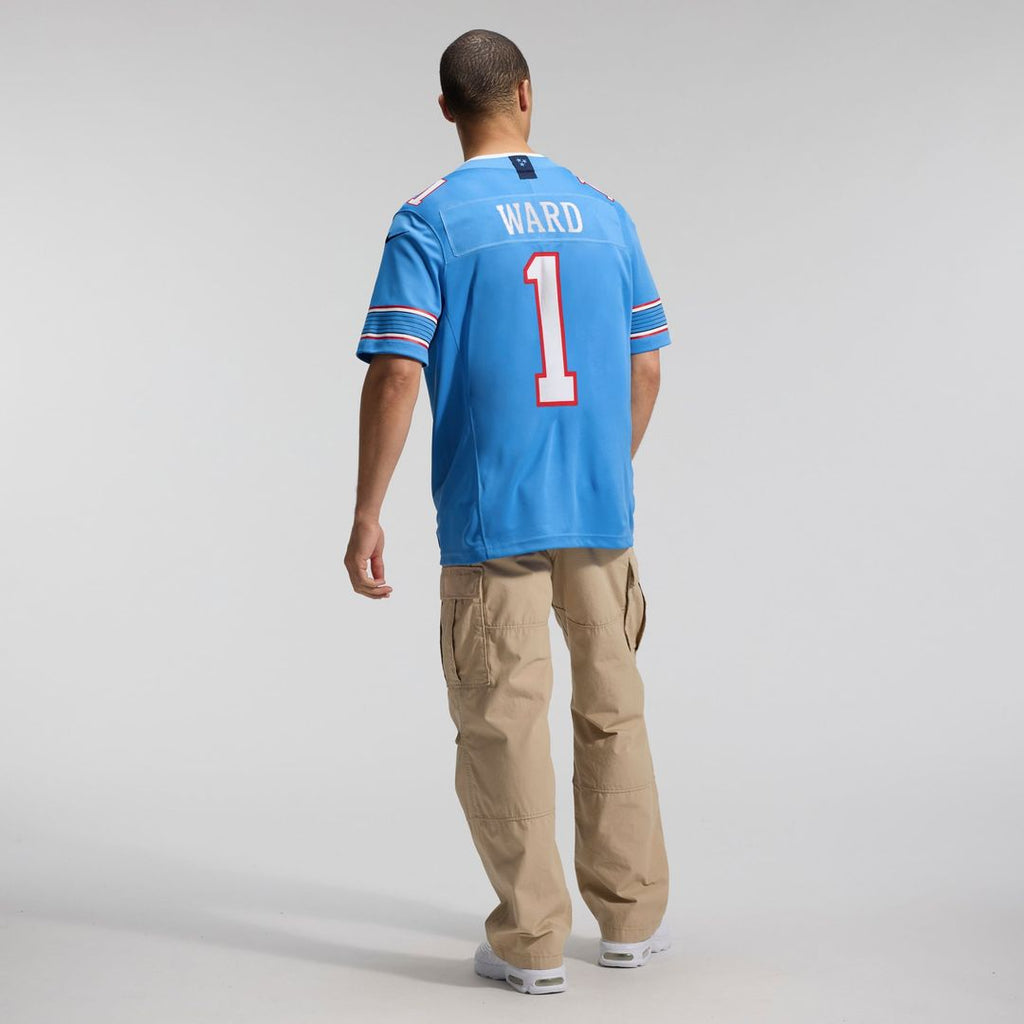 Tennessee Titans Cameron Ward Nike Light Blue Team Vapor F.U.S.E. Stitched Limited Jersey product image 7, provided for
