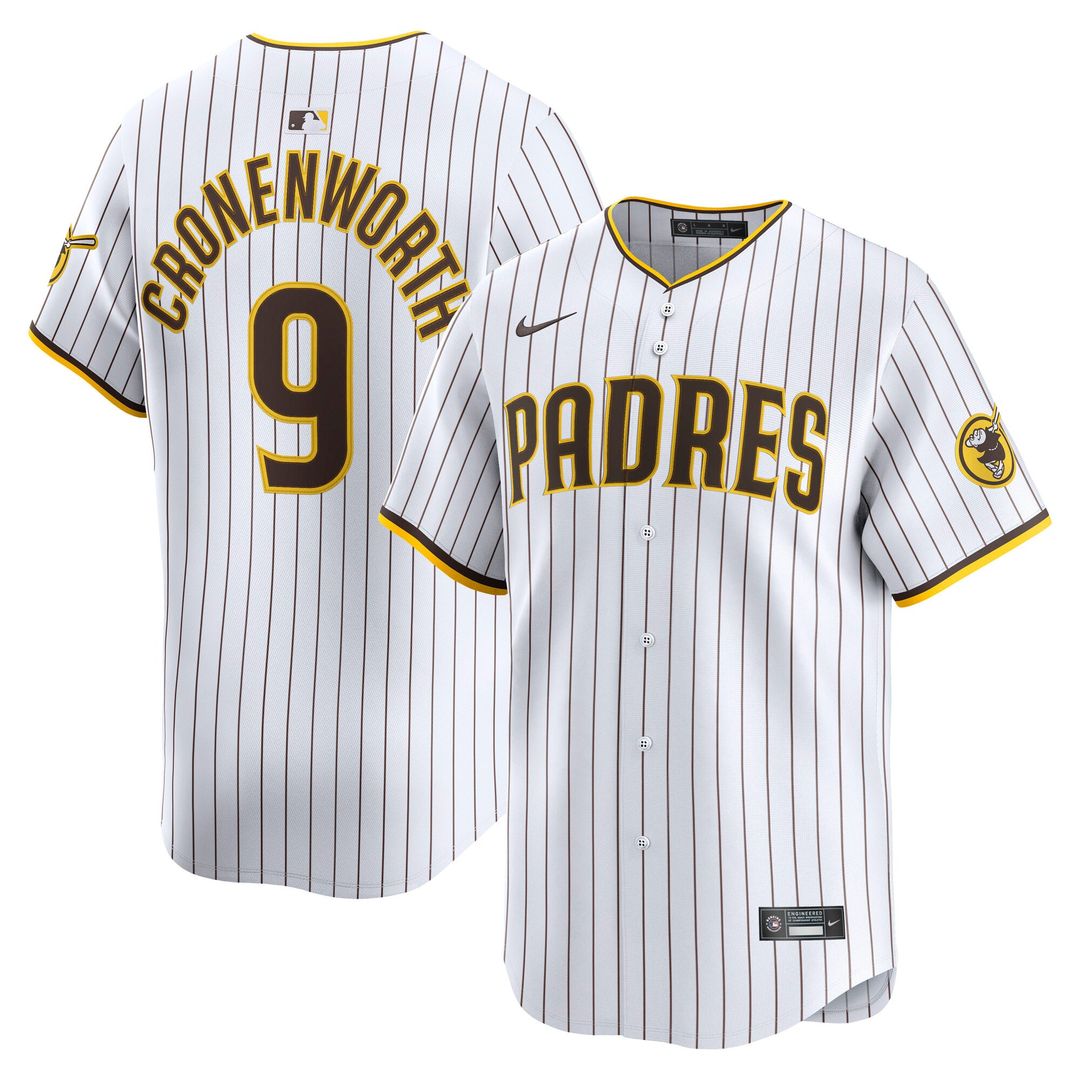 San Diego Padres Jake Cronenworth Nike White Home Limited Player Jersey product image 1, provided for visual reference and