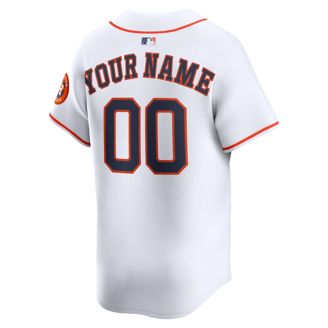 Houston Astros Nike White Home Limited Custom Jersey product image 6, provided for visual reference and product detail review
