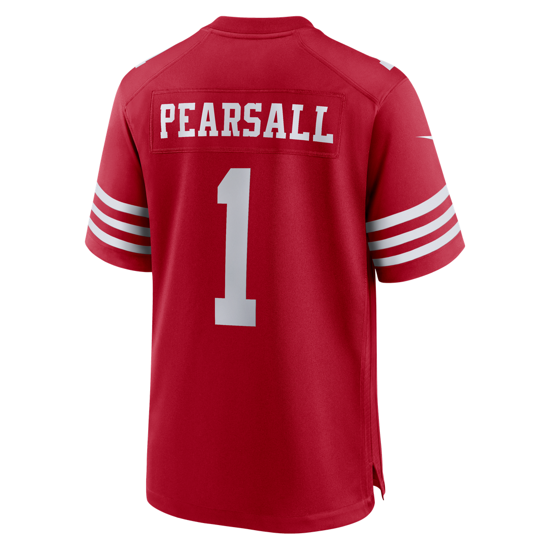 San Francisco 49ers Ricky Pearsall Nike Scarlet 80th Anniversary Game Jersey product image 3, provided for visual reference