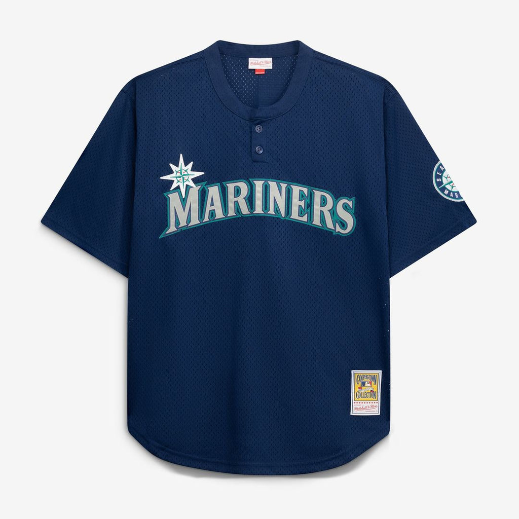 Seattle Mariners Mitchell & Ness Navy Big & Tall Cooperstown Collection Mesh Batting Practice Jersey product image 2,