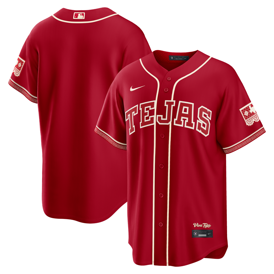 Texas Rangers Nike Red 2026 City Connect Stadium Jersey product image 1, provided for visual reference and product detail