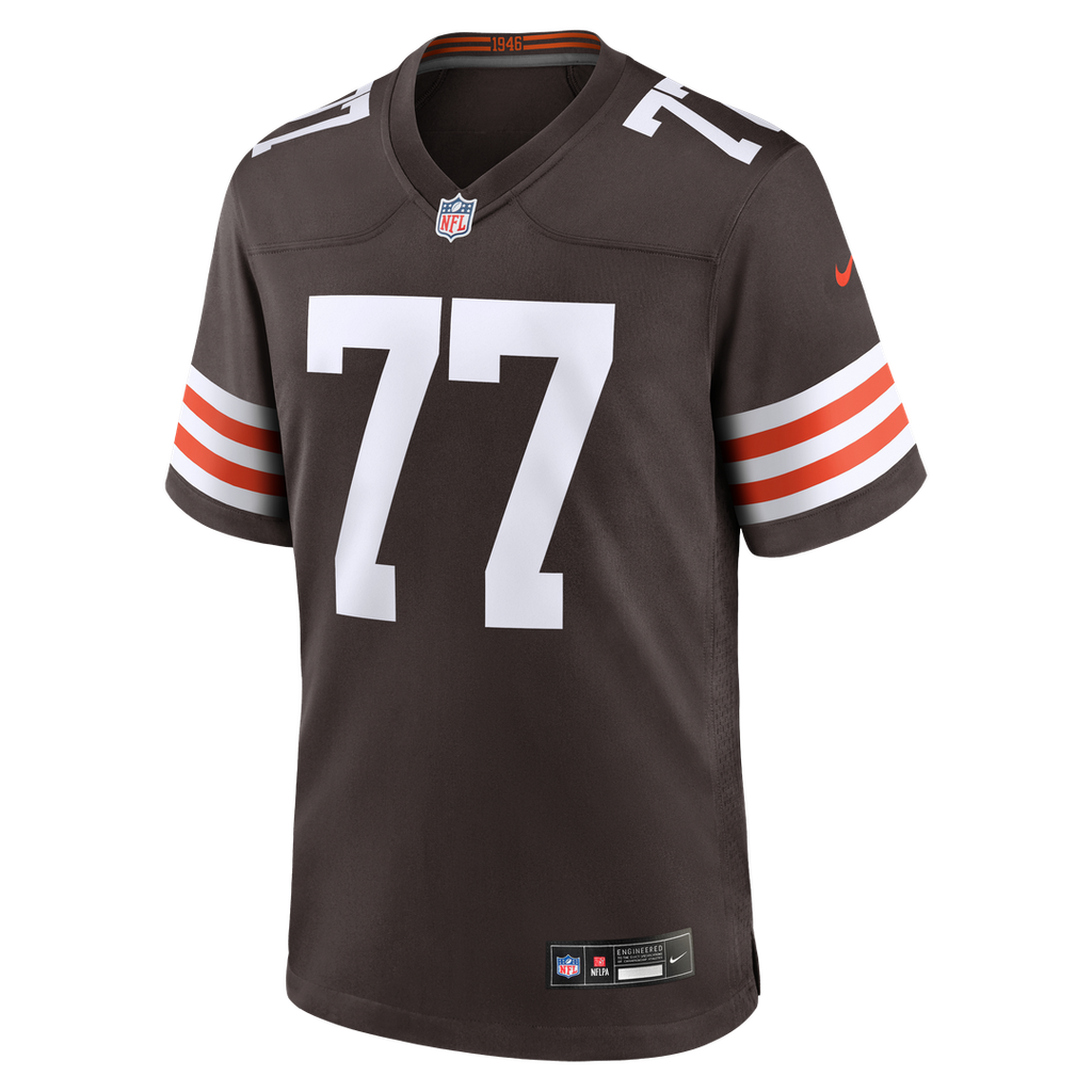 Cleveland Browns Zion Johnson Nike Brown Team Game Jersey product image 2, provided for visual reference and product detail