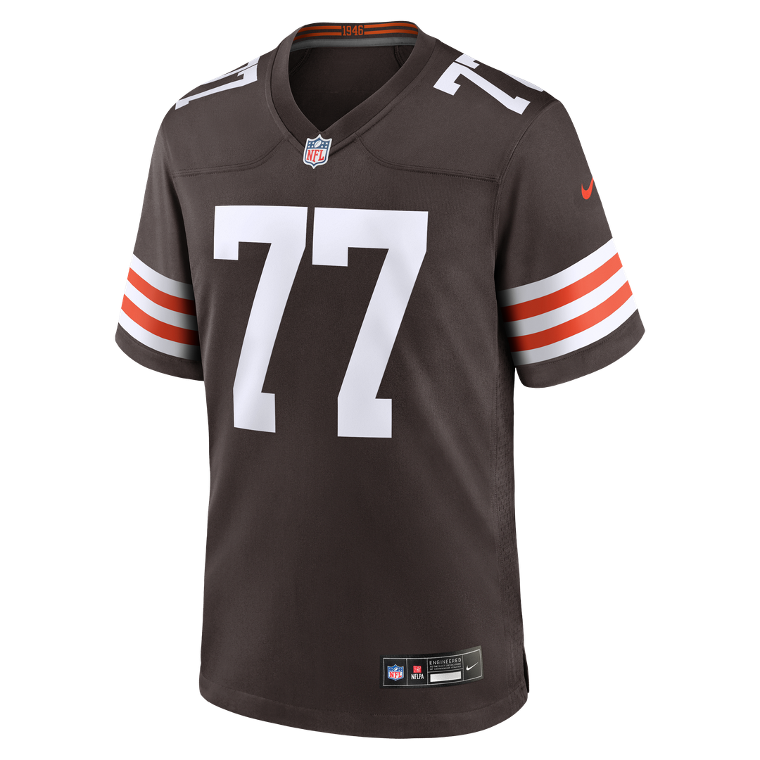 Cleveland Browns Zion Johnson Nike Brown Team Game Jersey product image 2, provided for visual reference and product detail