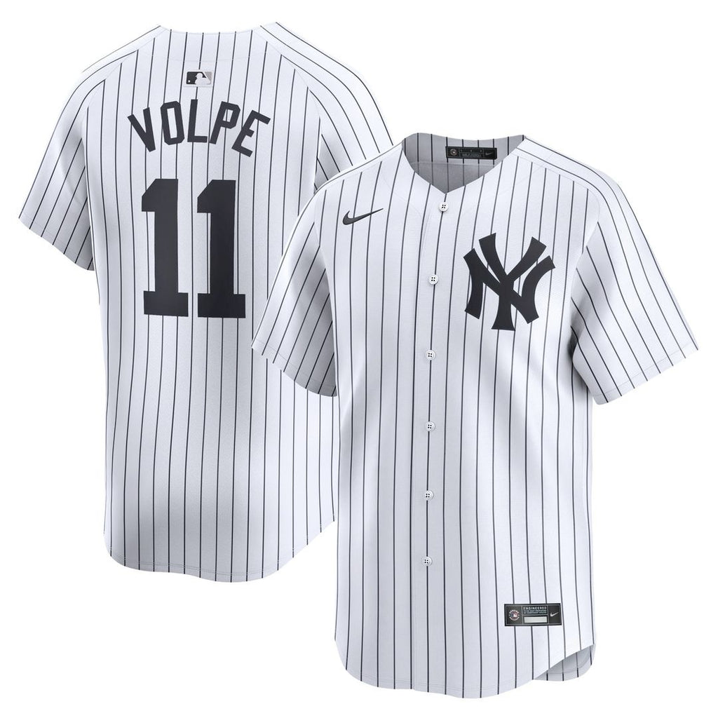 New York Yankees Anthony Volpe Nike Gray Away Limited Player Jersey product image 7, provided for visual reference and