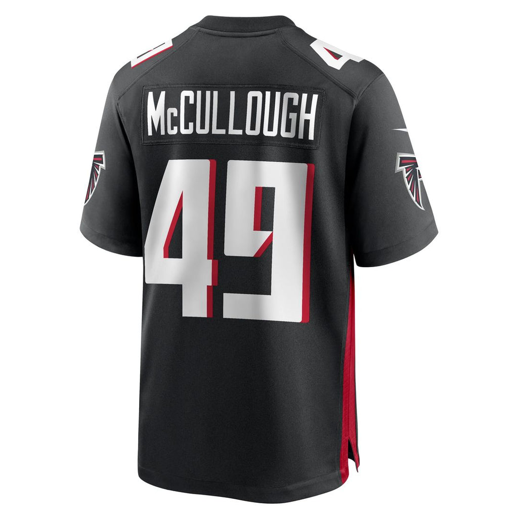 Atlanta Falcons Liam McCullough Nike Black Team Game Jersey product image 3, provided for visual reference and product