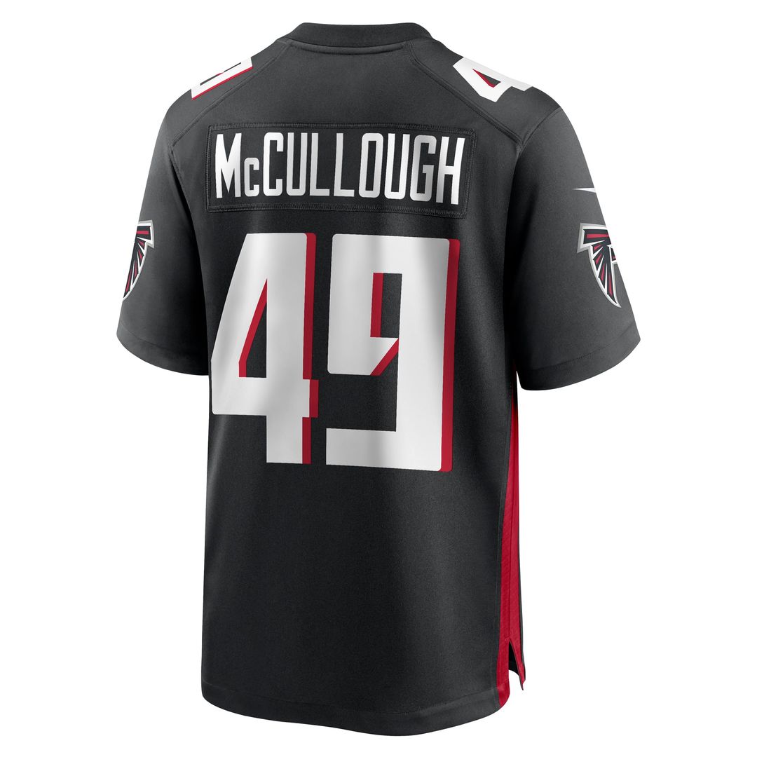 Atlanta Falcons Liam McCullough Nike Black Team Game Jersey product image 3, provided for visual reference and product