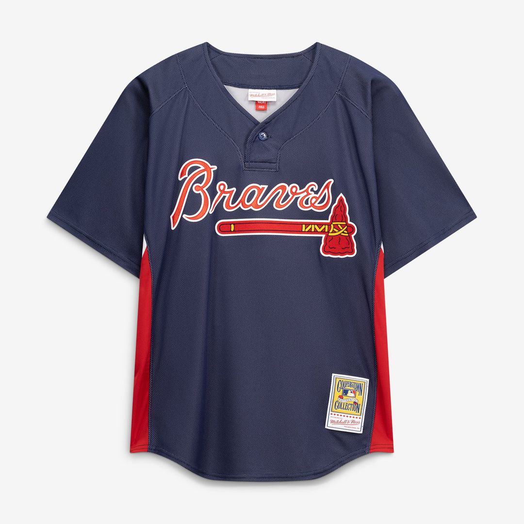 Atlanta Braves Chipper Jones Mitchell & Ness Navy Authentic Batting Practice Jersey product image 2, provided for visual