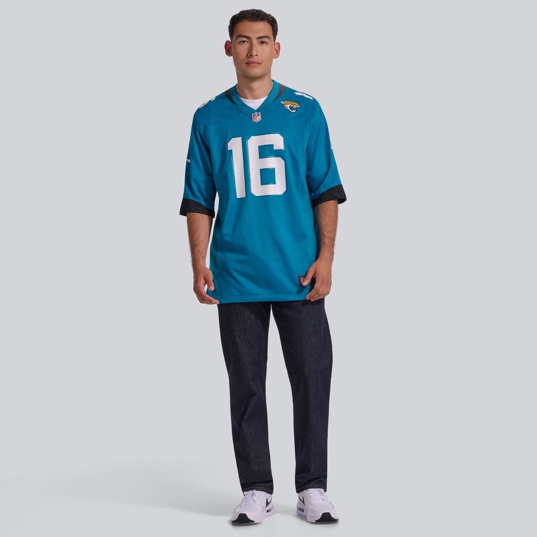 Jacksonville Jaguars Trevor Lawrence Nike Teal Home Game Jersey product image 4, provided for visual reference and product