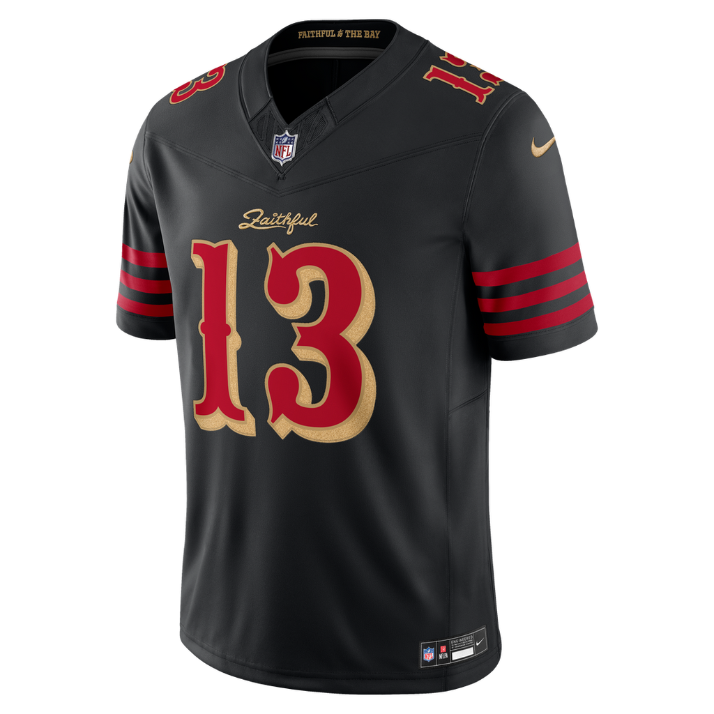San Francisco 49ers Brock Purdy Nike Black Rivalries Collection Stitched Limited Jersey product image 6, provided for visual