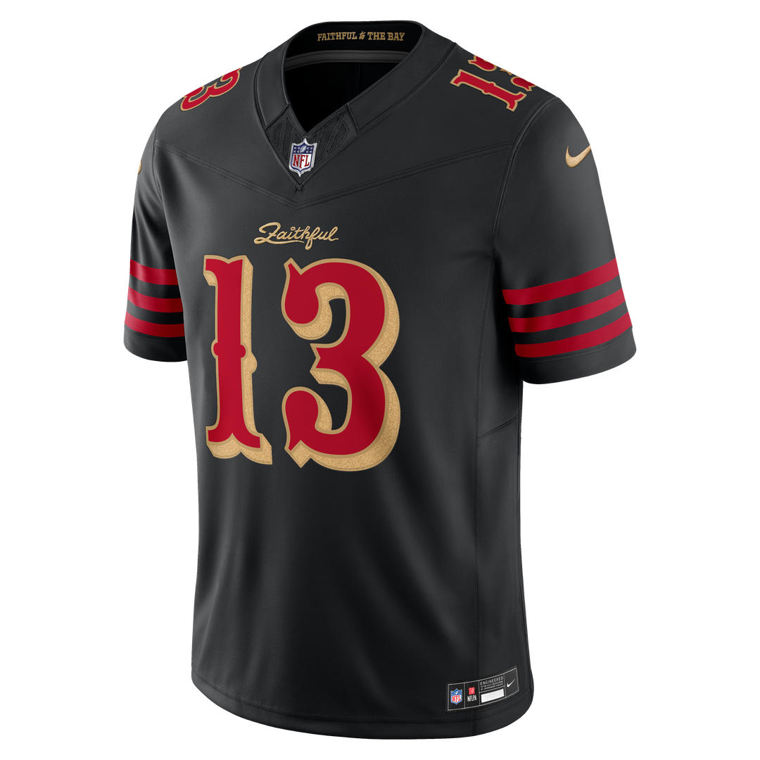San Francisco 49ers Brock Purdy Nike Black Rivalries Collection Stitched Limited Jersey product image 6, provided for visual