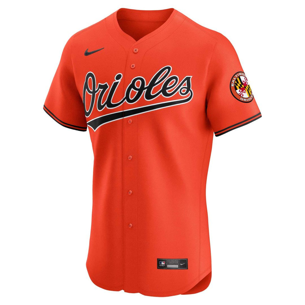 Baltimore Orioles Nike Orange Alternate Vapor Premier Elite Patch Jersey product image 2, provided for visual reference and