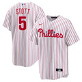 Philadelphia Phillies Bryson Stott Nike White Replica Player Jersey product image 1, provided for visual reference and