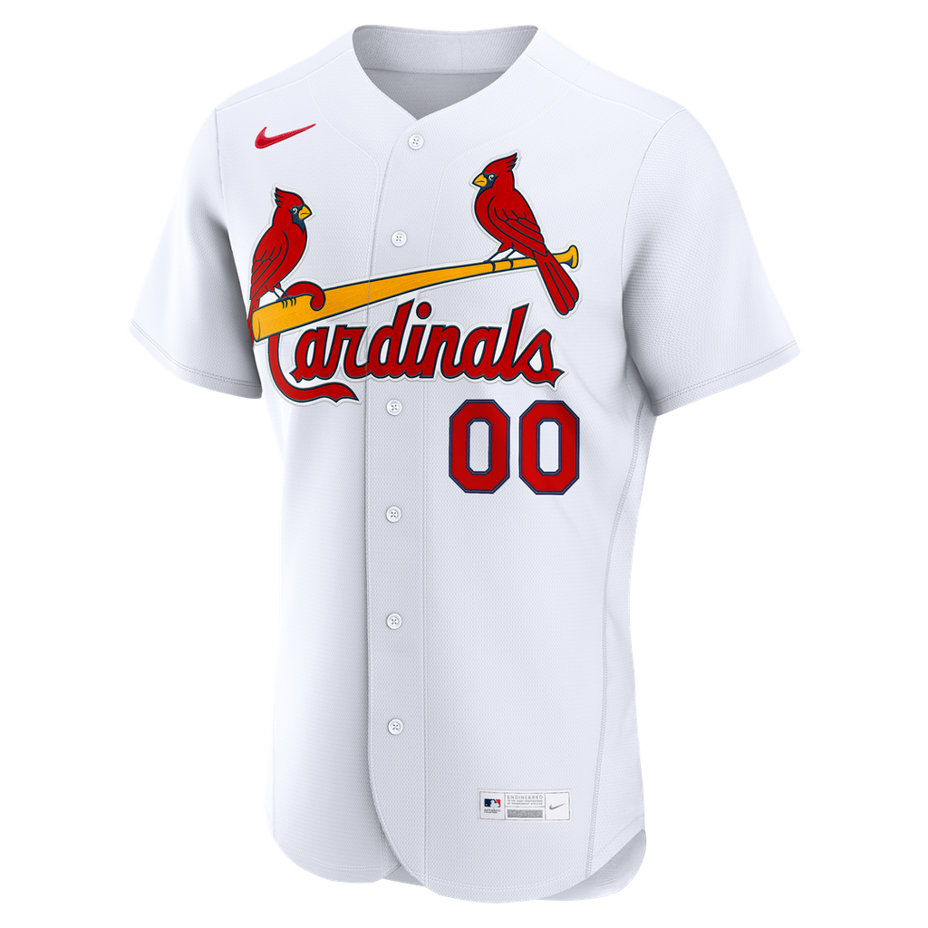 St. Louis Cardinals Nike White Home Authentic Custom Jersey product image 2, provided for visual reference and product