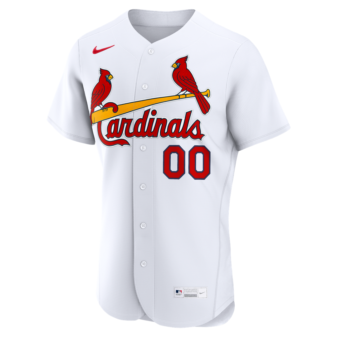 St. Louis Cardinals Nike White Home Authentic Custom Jersey product image 2, provided for visual reference and product