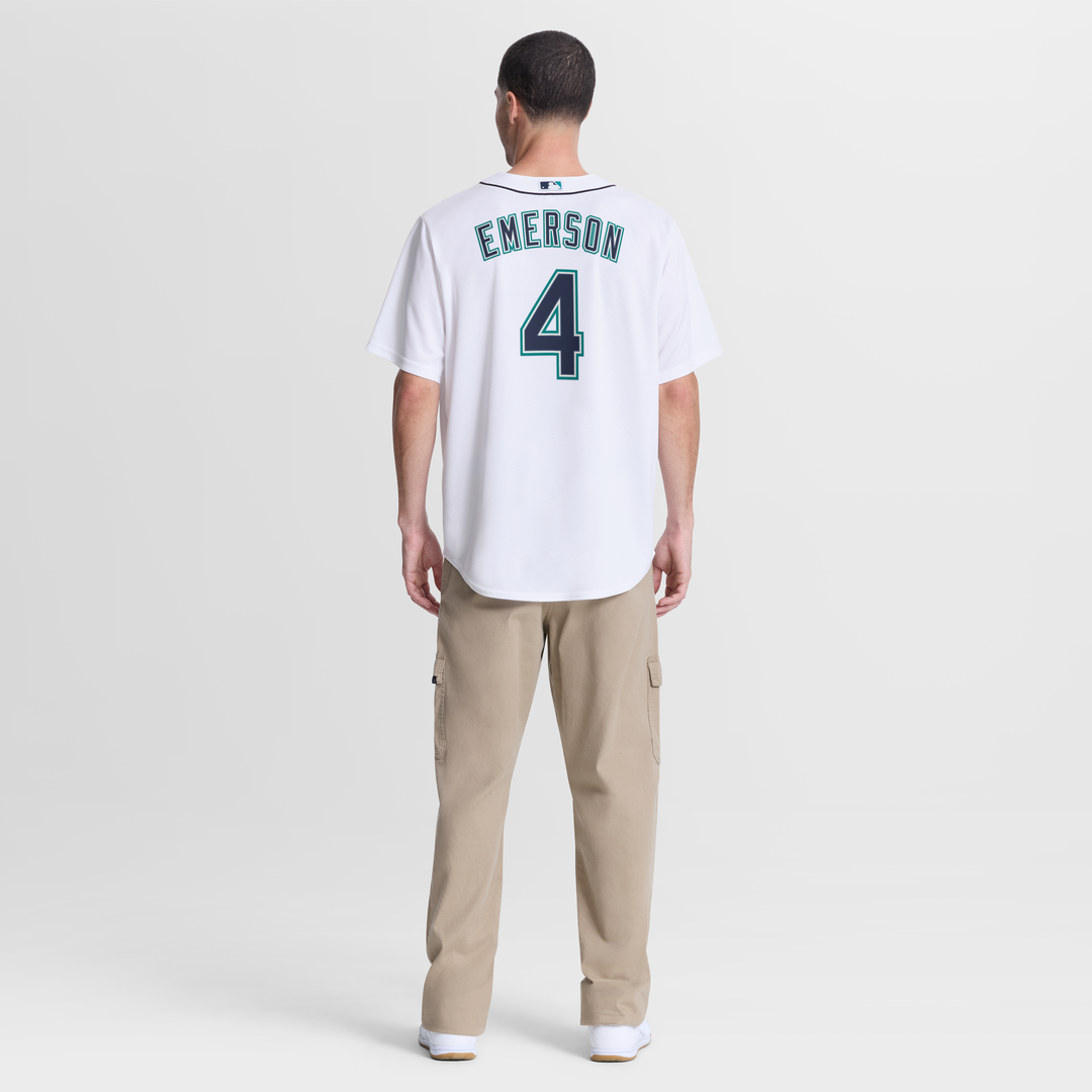 Seattle Mariners Colt Emerson Nike White Home Replica Jersey product image 3, provided for visual reference and product