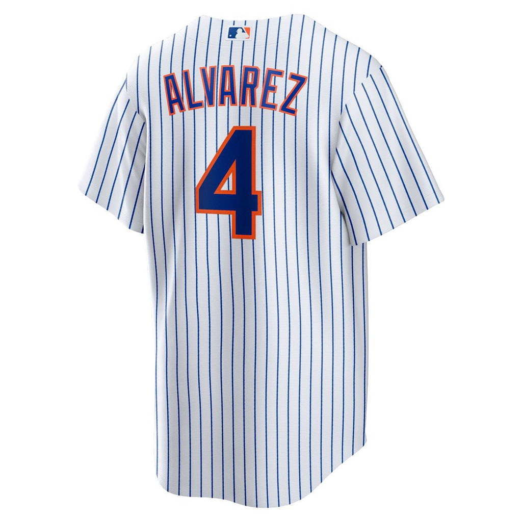 New York Mets Francisco Alvarez Nike White Replica Player Jersey product image 3, provided for visual reference and product