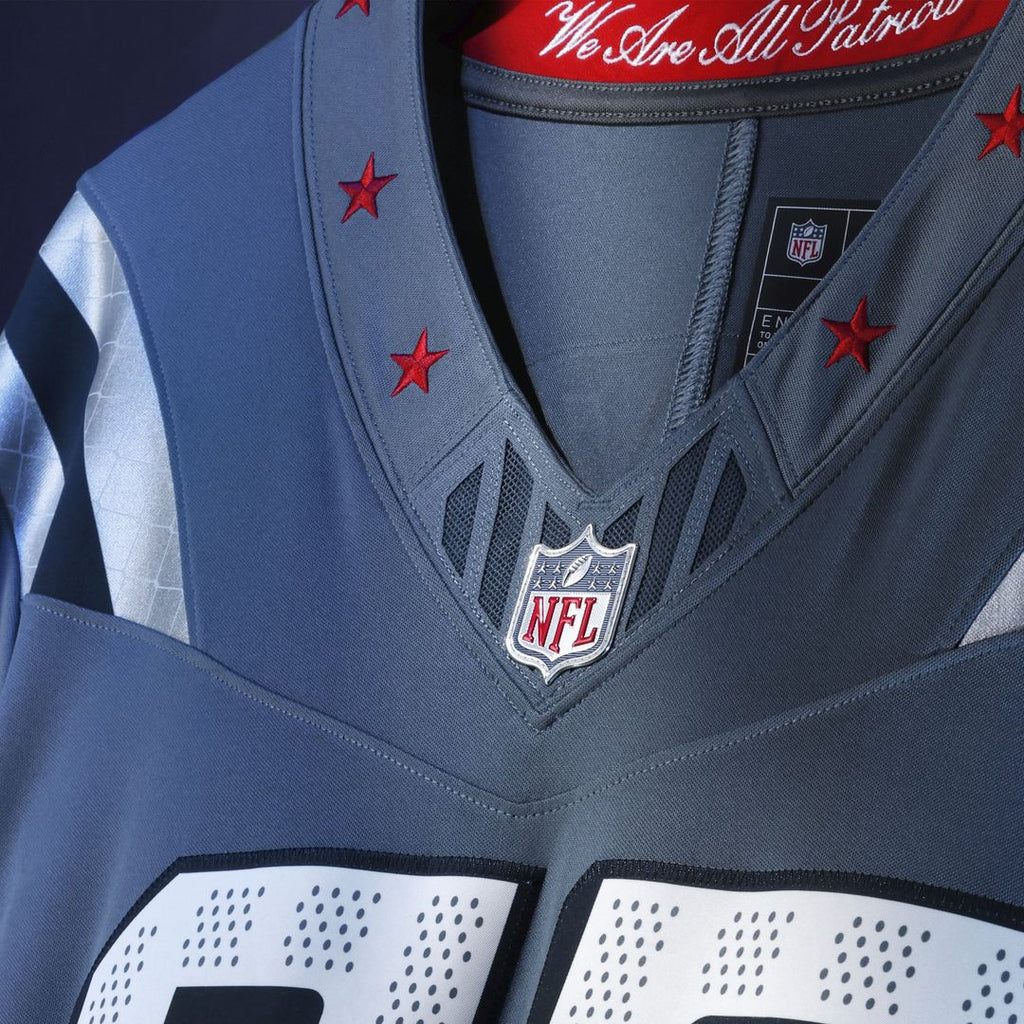New England Patriots Hunter Henry Nike Blue Rivalries Collection Stitched Limited Jersey product image 5, provided for
