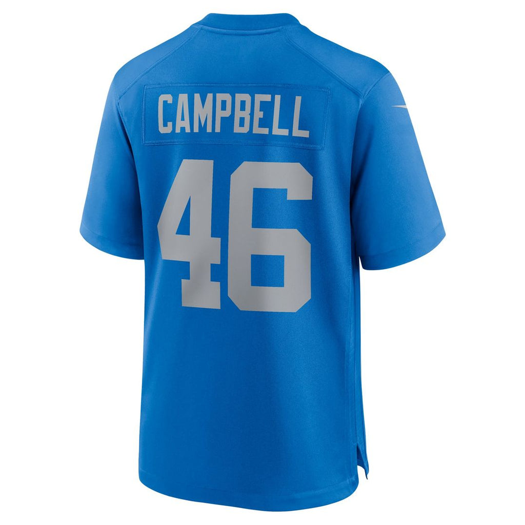 Detroit Lions Jack Campbell Nike Blue Alternate Game Jersey product image 3, provided for visual reference and product