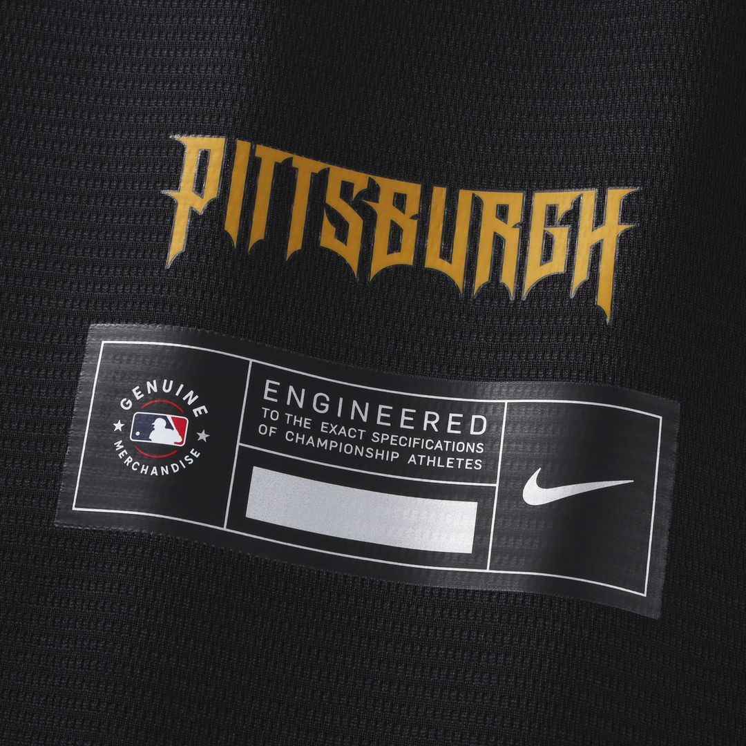 Pittsburgh Pirates Nike Black 2026 City Connect Stadium Jersey product image 7, provided for visual reference and product
