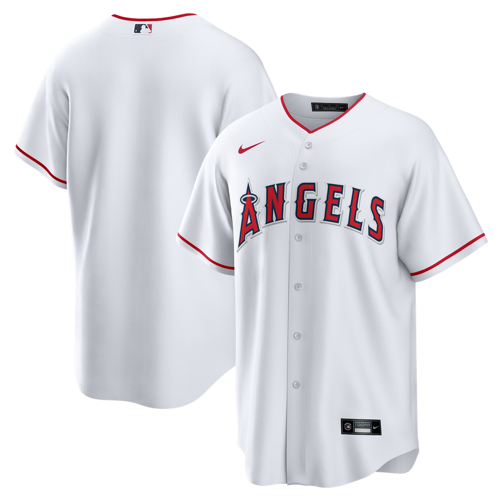 Los Angeles Angels Nike White Home Big & Tall Replica Jersey product image 1, provided for visual reference and product